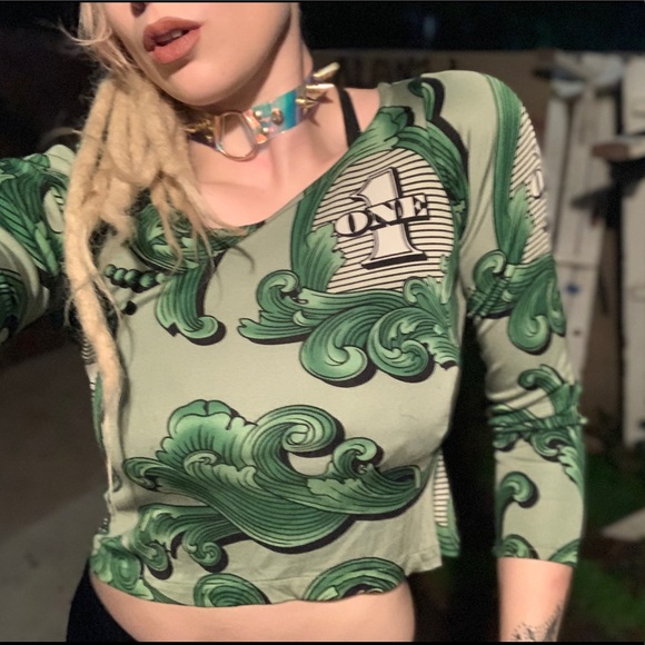 **RARE** JEREMY SCOTT Dolla Dolla Bill Shirt - Picture 1 of 4